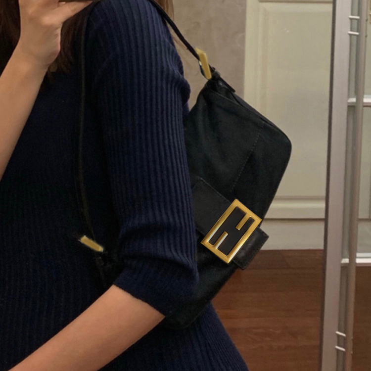 8899尼龙布女包小众单肩斜跨黑色