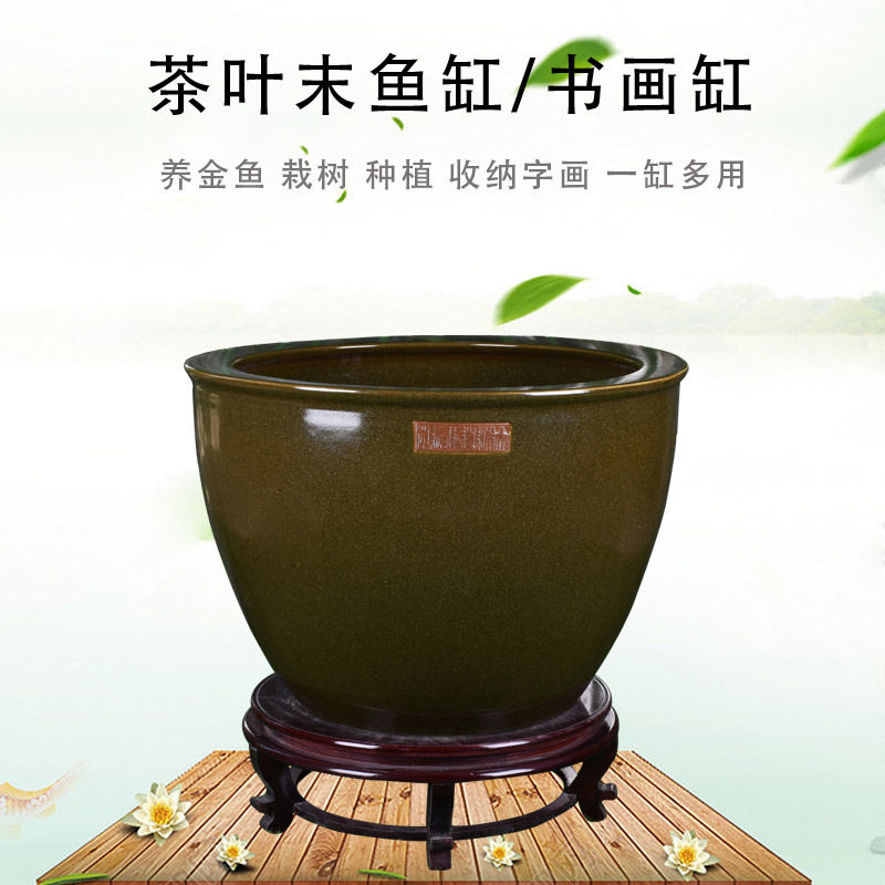 景德镇大号落地卷轴收纳书画缸