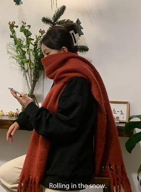仿羊绒围巾加厚保暖百搭学生ins