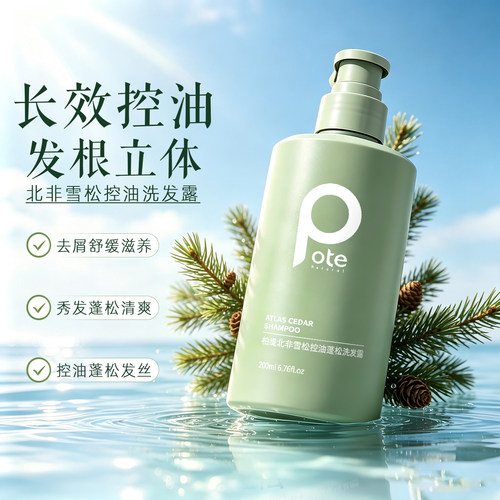 柏缇控油去屑蓬松留香洗发水