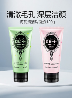 Rosette露姬婷正品海泥深层清洁毛孔清爽洗面奶洁面乳日本女120g