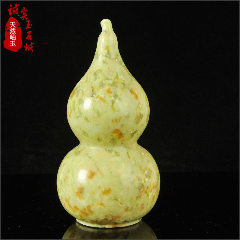 客厅装饰摆件电视两边岫玉玉石玄关葫芦风水摆件新房摆件乔迁新居