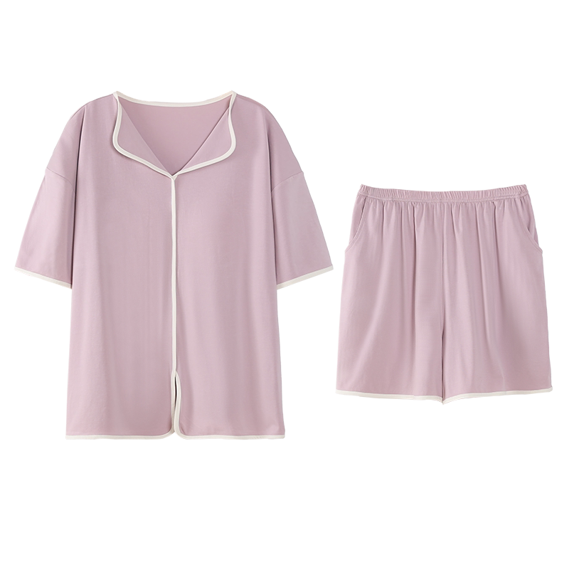 睡衣女春夏款夏季带胸垫家居服