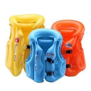 Kids Baby Life Jackets Inflatable Swim Vest PVC Children Ass