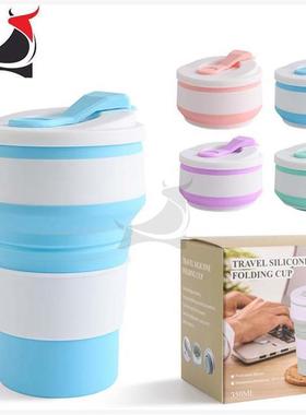 Silicone Folding Cup Water Cup Outdoor Sports Portable Foldi