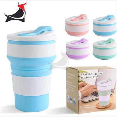 Silicone Folding Cup Water Cup Outdoor Sports Portable Foldi