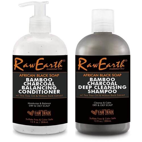African Dandruff relieving refreshing black soap shampoo