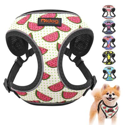 Nylon Reflective Dog Cat Harness Vest Printed French Bulldog