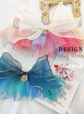 ins宠物猫咪狗狗公主风可爱网纱蕾丝口水巾项圈围脖布偶英短饰品