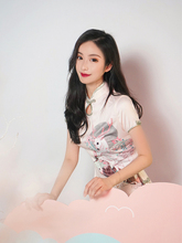 粉鹿少女风日常短款 四斤自制改良甜美新式 敬酒服旗袍礼服连衣裙