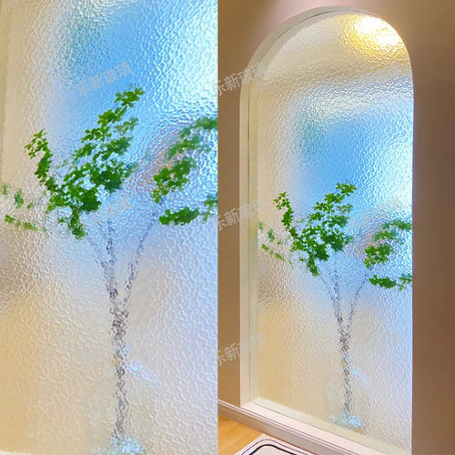 艺术玻璃隔断屏风入户水波纹