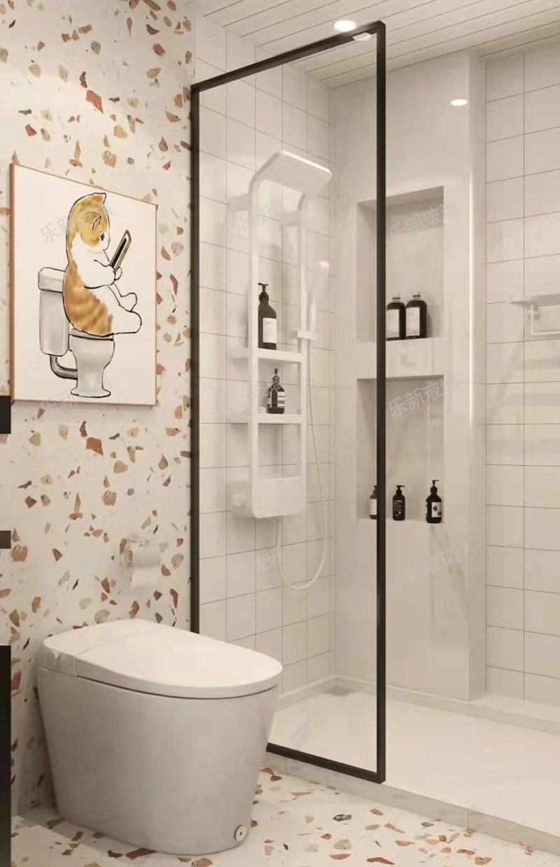 超白波卫生间隔断屏风入户玄关钢化灰玻茶玻欧灰波黑波艺术轻奢,住宅家具,折屏,淘宝优惠券,粉丝福利购,淘宝优惠卷