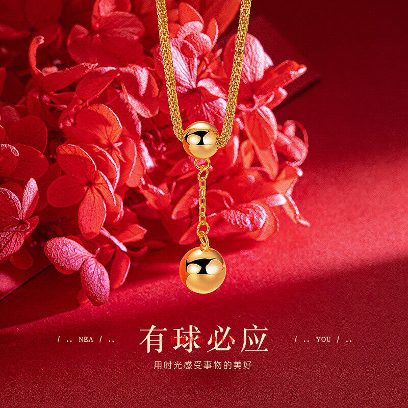 2025新款爆款蛇骨有求必应项链女转运珠越南沙金仿真黄金结婚首饰