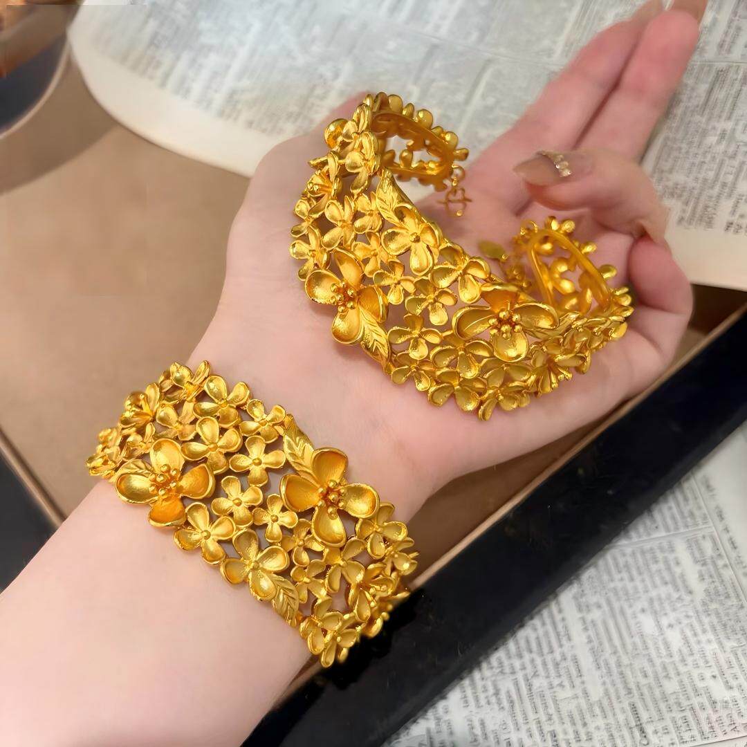 花朵手镯婚嫁结婚沙金首