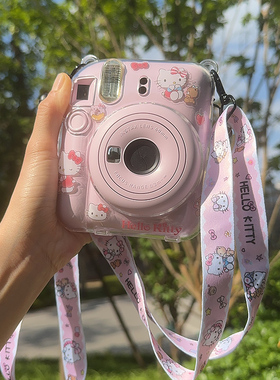 富士拍立得保护壳SEmini12/11/40/25/7+7s/890相机套凯蒂猫背带绳