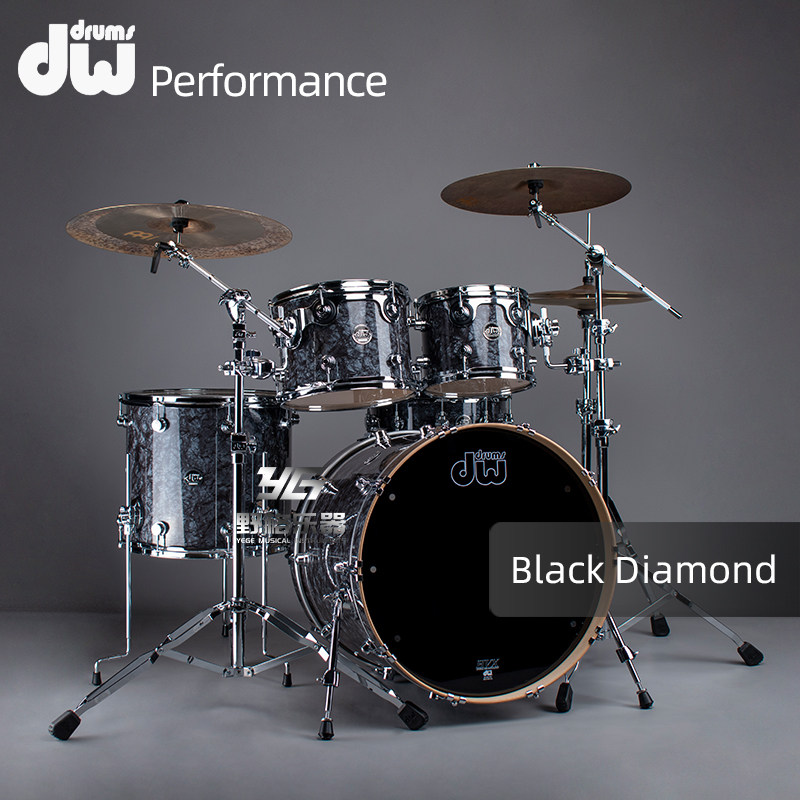 美产DW表演家Performance 全枫木 5鼓套鼓 架子鼓 Black Diamond图片