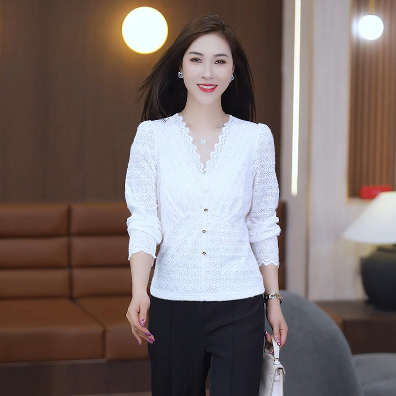 早秋法式长袖衬衫女洋气减龄小衫