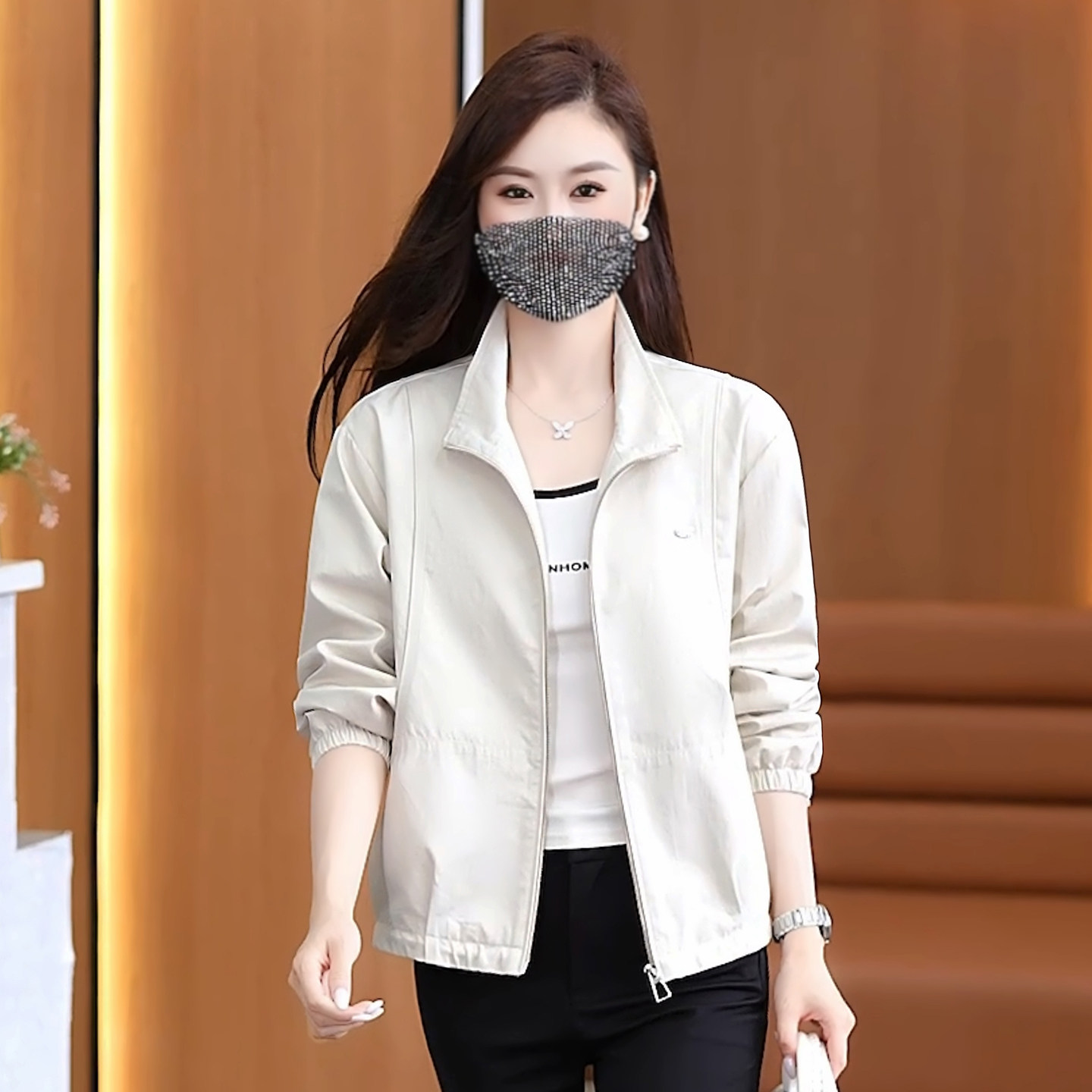 小个子休闲短款外套女春秋季夹克
