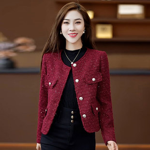 小香风外套女短款2025新款春秋高级感气质名媛修身显瘦粗花呢上衣