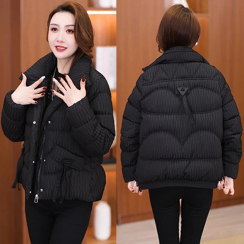 小个子妈妈冬装短款羽绒棉服