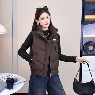小个子短款羽绒棉衣马甲女冬装2025新款时尚百搭加厚保暖坎肩棉袄