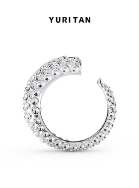 YURITAN男女镀白金原创设计戒指