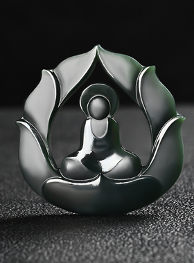 真品新疆和田玉细料悟道玉吊坠男士女士无相佛玉坠玉石玉挂件玉佩