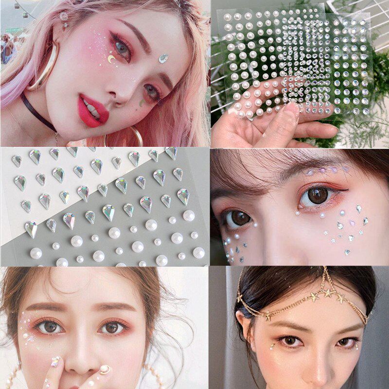 落泪钻眼妆闪粉全套眼泪泪痣美人痣舞台妆亮晶晶钻石贴面化妆点缀