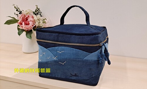 私人定制刺绣茶具茶包手工老粗布