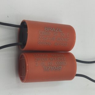 空调盘管风机启动电容 SF CBB60-2.5UF 6UF 450V 500V 灌封引线