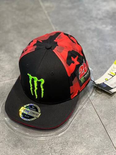 MotoGP Raul Fernandez同款25号魔爪帽子 红黑迷彩刺绣平檐棒球帽