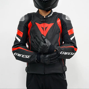 丹尼斯AVRO 4摩托车钛合金防风防摔冬季保暖骑行赛车服修身男皮衣