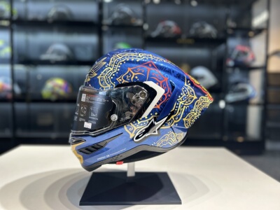 Alpinestars A星S R10印度站限定版画摩托车头盔 专业赛道全盔