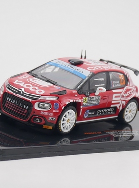 ixo 1:43 Citroen C3 WRC 2022雪铁龙汽车拉力赛车合金车模型玩具