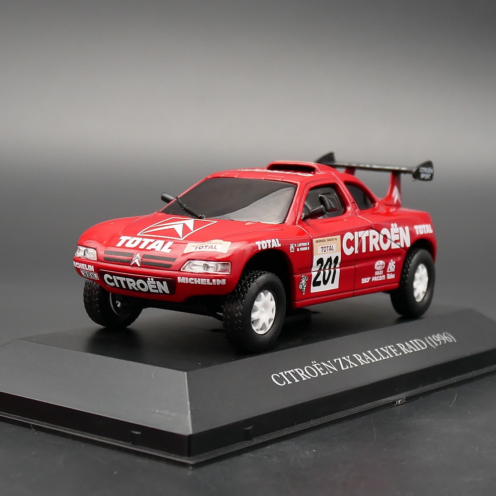 ixo 1:43 雪铁龙达喀尔拉力赛车模型Citroen ZX Rallye Raid 1996