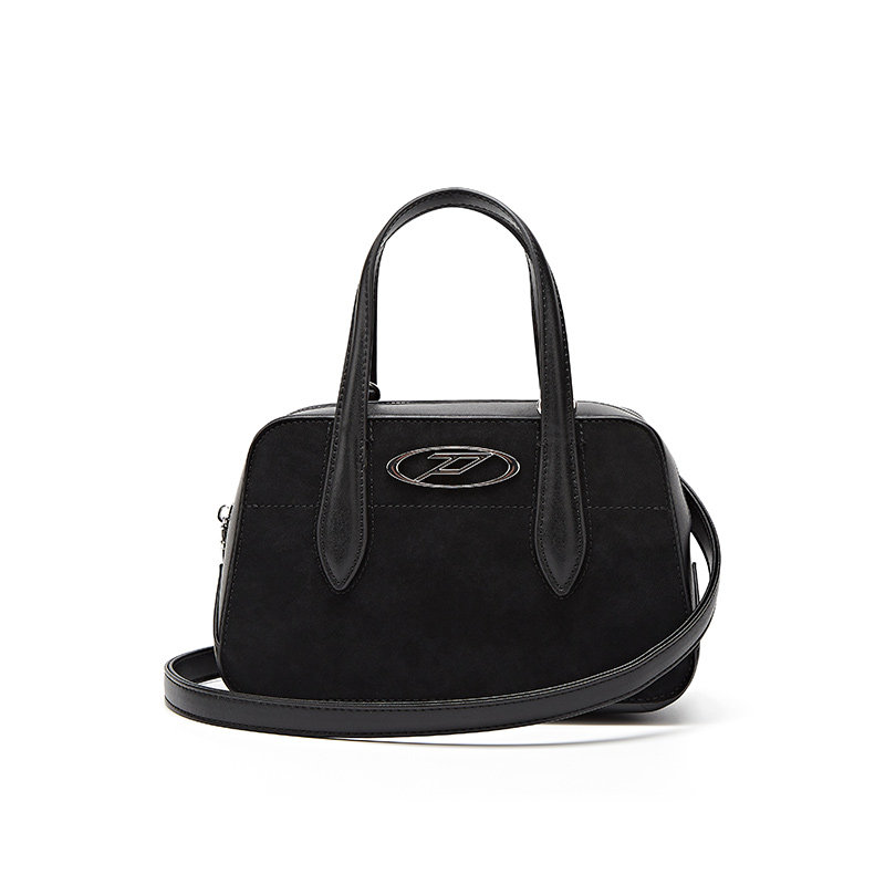 新款复古时尚简约纯色麂皮绒面手提小方包洋气百搭轻便单肩斜挎包