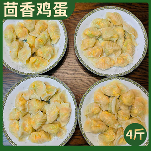 白菜豆腐韭菜素什锦荠菜饺子蒸饺水饺4斤80个 家乡味 茴香鸡蛋