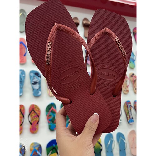 新款巴西havaianas纯色slim哈瓦那人字拖女外穿防滑浴室拖鞋夹脚