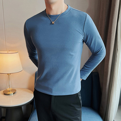 秋冬质感德绒长袖t恤保暖内衣