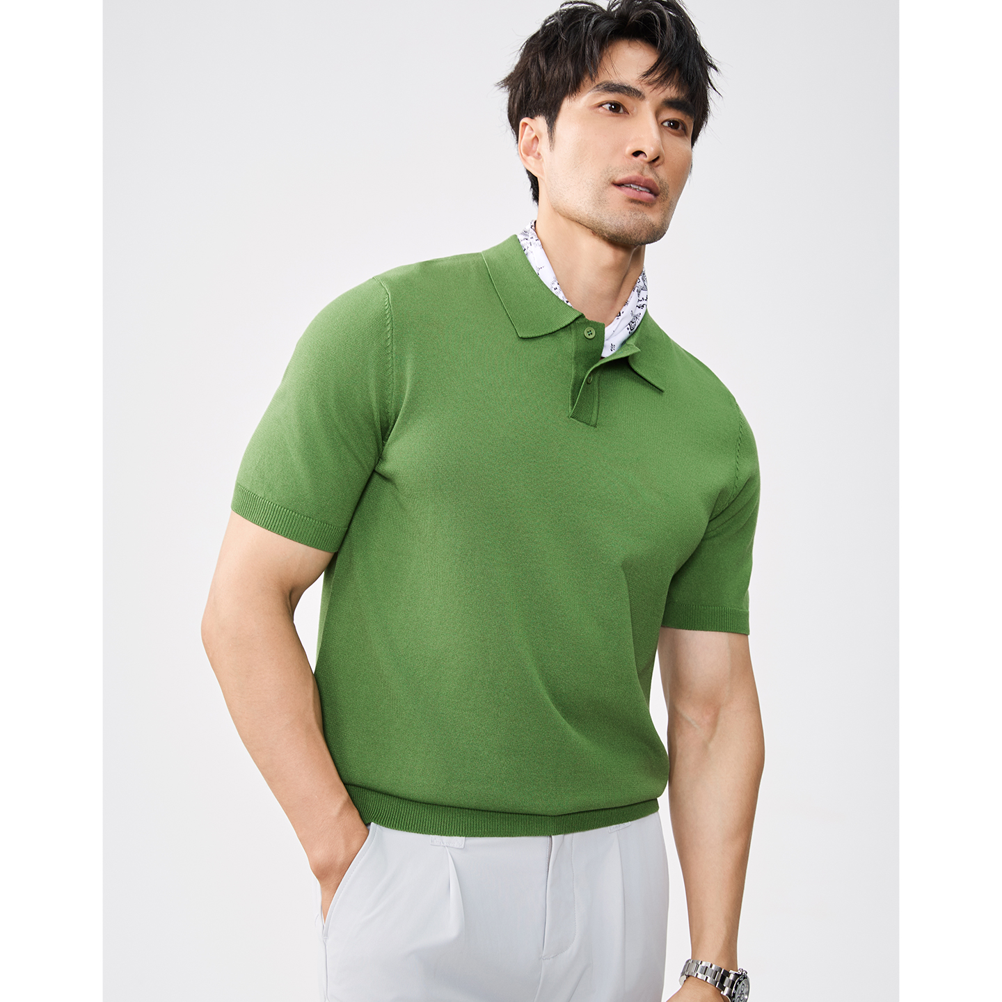 男士polo衫短袖冰丝夏季薄款潮牌