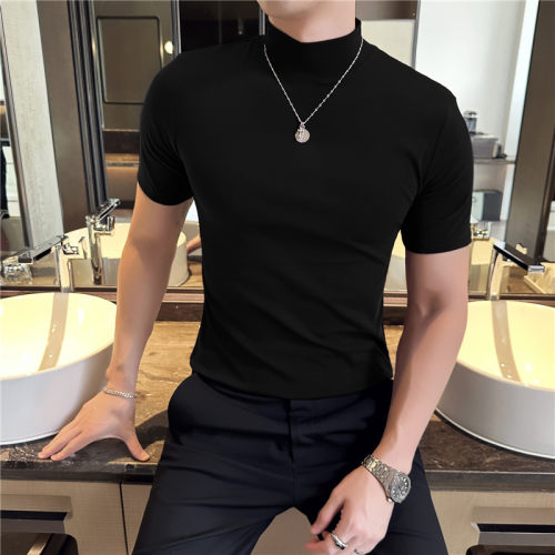 高级感黑色打底短袖T恤