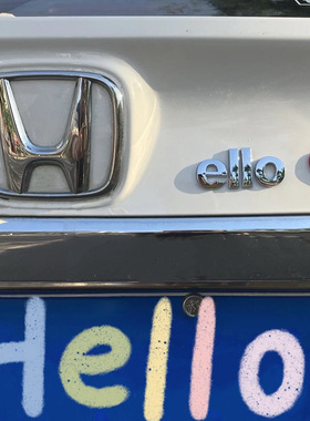东风本田广汽hello appy爱心个性贴原车材质立体标贴车标创意车尾