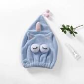 网红加厚可爱卡通珊瑚干发帽速吸水柔软洗头毛巾头巾浴帽