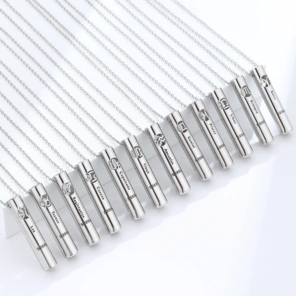 呼吸口哨项链不锈钢12星座吊坠528Hz冥想缓焦虑正念饰品挂件