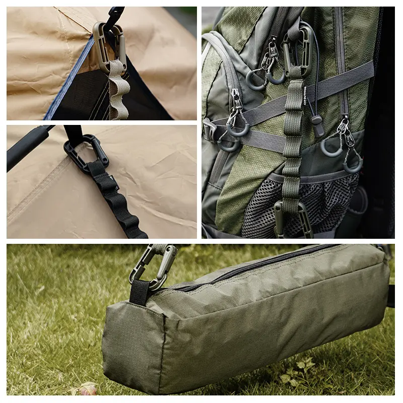 户外露营多功能挂绳露营链条扣帐篷天幕装备配件背带收纳绳扣