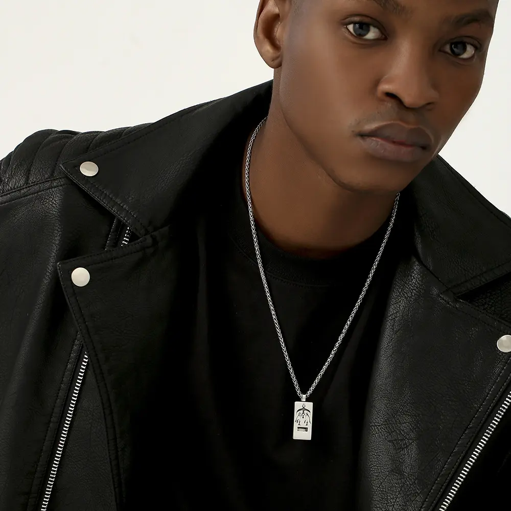 冥想钛钢口哨吊坠龙骨项链嘻哈饰品减压缓解焦虑可吹响求救