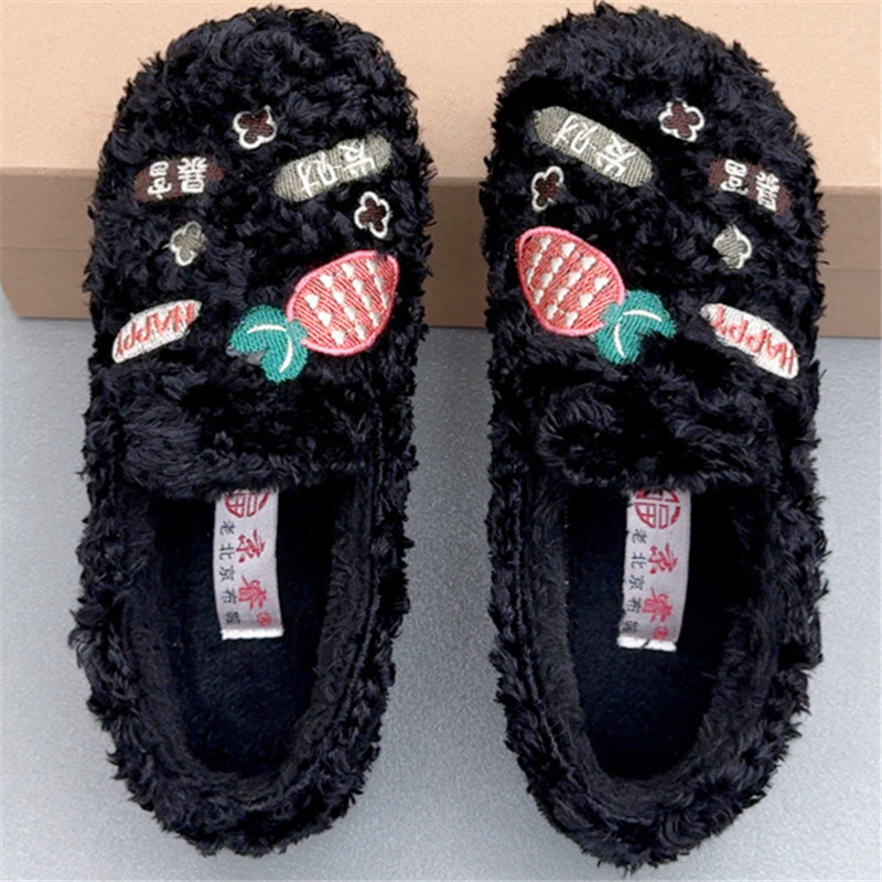 冬季新款老北京布鞋加绒加厚保暖