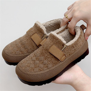 老北京布鞋 冬季 软底舒适勃肯鞋 加绒加厚保暖女士棉鞋 轻便百搭 新款