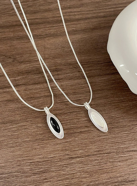 冷淡风水滴猫眼石项链女小众设计感简约时尚气质百搭颈链锁骨链