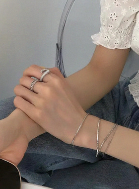 超仙小众多层金属链条手链女韩国简约百搭气质时尚个性手镯冷淡风